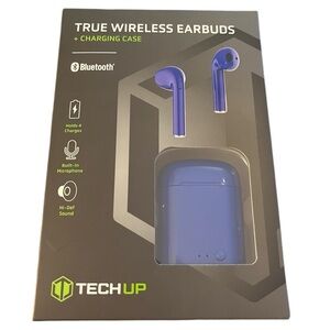 Techup True Wireless Earbuds + Charging Case - Blue